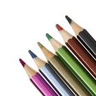 Карандаши цветные 6 цветов "Фантазия. Металлик", шестигранные - Фото 3