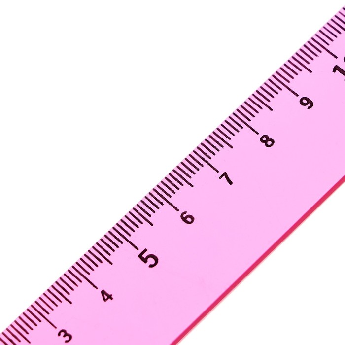 Набор чертёжный 4 предмета (линейка 15 см, угольник 30 °/ 60 °, 10 см; угольник 45 °/ 45 °, 8 см; транспортир 180 °, 9 см), прозрачный розовый