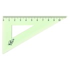 Набор чертёжный 4 предмета (линейка 15 см, угольник 30 °/ 60 °, 10 см; угольник 45 °/ 45 °, 8 см; транспортир 180 °, 9 см), прозрачный зелёный - фото 24652543