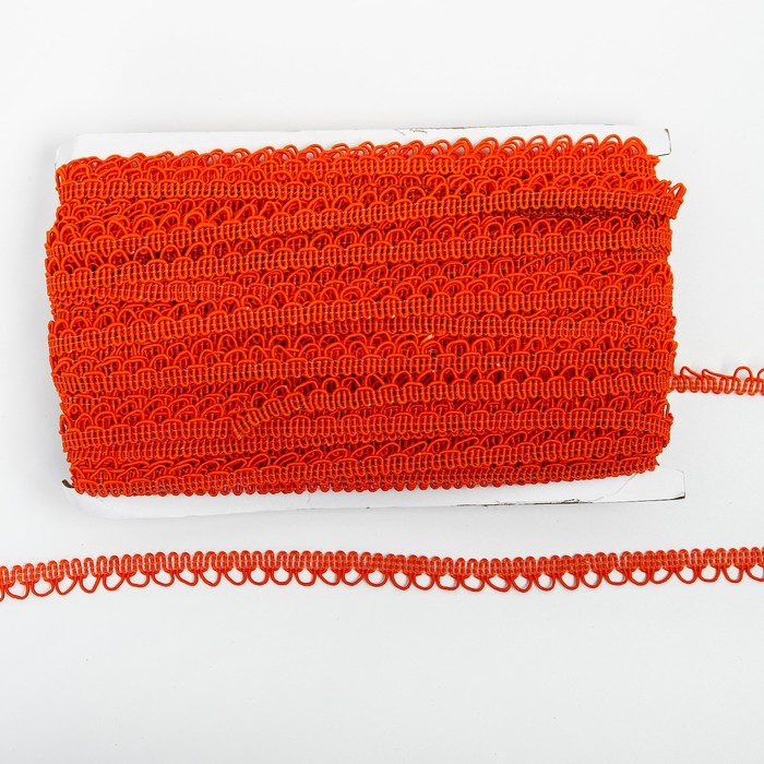 Тесьма «Фестоны» оранжевая, шириной 1,3 см, по 50 м - Фото 1