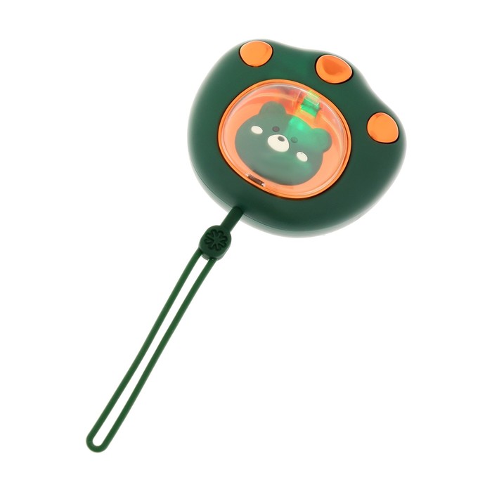 Электрическая портативная грелка для рук, 5 Вт, АКБ, 800 мАч, до 55 °С, USB, зеленая - фото 1897768660