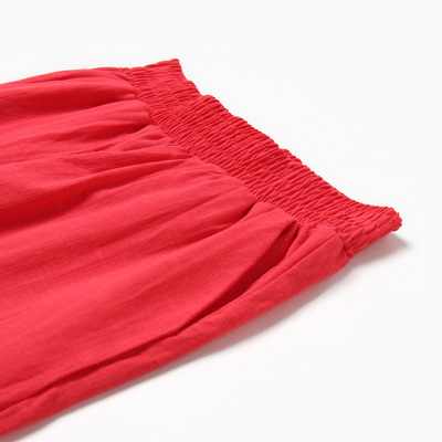 Костюм (рубашка и брюки) детский KAFTAN «Лён», размер 28 (86-92 см), красный