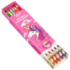 Цветные карандаши, 12 цветов, трехгранные, «Минни Маус и единорог» - Фото 9