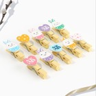 Пасхальный декор, набор прищепок для украшения вербы «ХВ» на пасху, 10×12 см - Фото 4