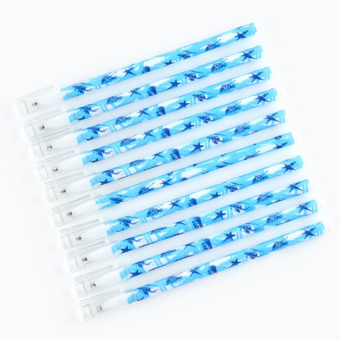 Ручка шариковая синяя паста 0.5 мм с колпачком «Танки» пластик - Фото 1