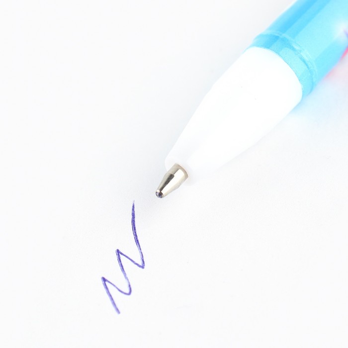Ручка шариковая синяя паста 0.5 мм с колпачком «Волшебства и чудес» пластик - фото 1906578976