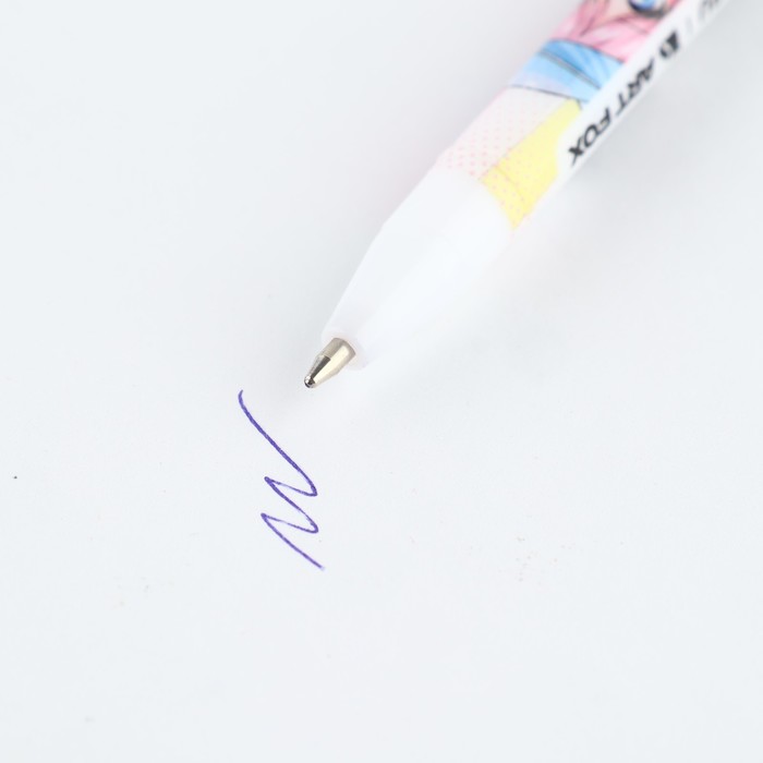 Ручка пластик шариковая, синяя паста, 0,5 мм «Кавай»