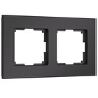Рамка на 2 поста Senso (черный, стекло soft-touch) W0023108 - фото 4215564