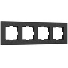 Рамка на 4 поста Slab (черный матовый) W0042908 - фото 4215890
