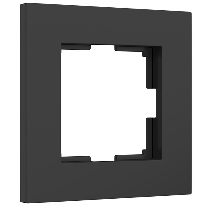 Рамка на 1 пост Slab (черный матовый) W0012908 - Фото 1