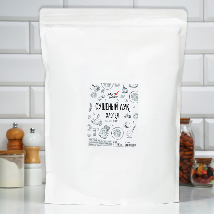Специя лук сушеный хлопья "Мой выбор" сорт А, 1000 г - Фото 1