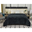 Одеяло «Монако», размер 160х220 см, цвет чёрный - фото 2188011