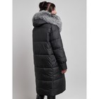 Пальто с чернобуркой зимнее женское, размер 46, цвет чёрный - Фото 11
