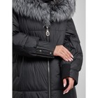Пальто с чернобуркой зимнее женское, размер 46, цвет чёрный - Фото 13