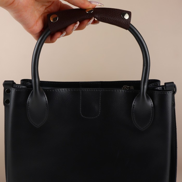 Накладки на ручку для сумки, на кнопках, 13 × 9 см, 2 шт, цвет тёмно-коричневый