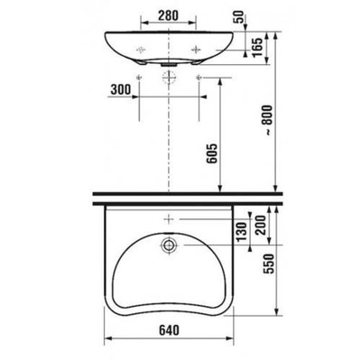 Раковина больничная Jika Mio 64x55 см 1371.4.000.104.1