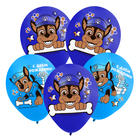 Воздушные шары цветные "С Днем Рождения!",12 дюйм (набор 25 шт), Щенячий патруль - фото 4527247
