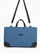 Сумка дорожная на молнии Bagsland, длинный ремень, синяя - Фото 6