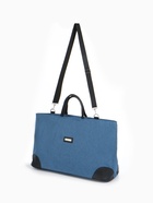 Сумка дорожная на молнии Bagsland, длинный ремень, синяя - Фото 7