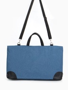 Сумка дорожная на молнии Bagsland, длинный ремень, синяя - Фото 8