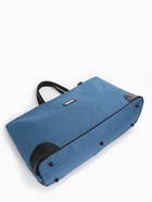 Сумка дорожная на молнии Bagsland, длинный ремень, синяя - Фото 9