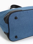 Сумка дорожная на молнии Bagsland, длинный ремень, синяя - Фото 10