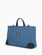 Сумка дорожная на молнии Bagsland, длинный ремень, синяя - Фото 2