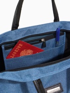 Сумка дорожная на молнии Bagsland, длинный ремень, синяя - Фото 5