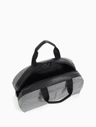 Сумка дорожная на молнии Bagsland, наружный карман, длинный ремень, серая - Фото 3