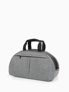 Сумка дорожная на молнии Bagsland, наружный карман, длинный ремень, серая - Фото 1