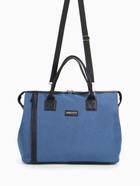 Сумка дорожная на молнии Bagsland, наружный карман, длинный ремень, синяя - Фото 9