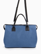 Сумка дорожная на молнии Bagsland, наружный карман, длинный ремень, синяя - Фото 10