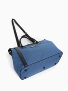Сумка дорожная на молнии Bagsland, наружный карман, длинный ремень, синяя - Фото 5