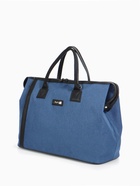 Сумка дорожная на молнии Bagsland, наружный карман, длинный ремень, синяя - Фото 1