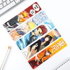 Набор картонных закладок с подсказками, 5 шт «Аниме парни» - фото 23631177