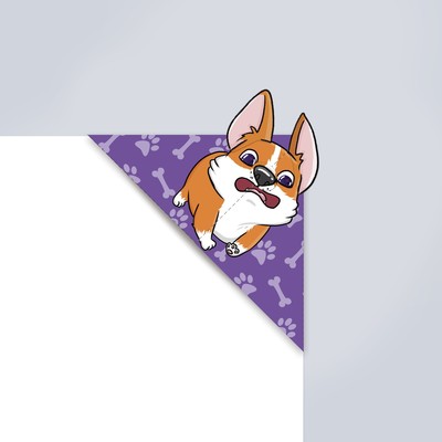 Закладки-оригами Микс «Корги»