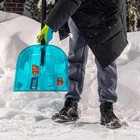 Лопата для уборки снега поликарбонат, 340х385х1340 мм, алюминиевый черенок, LUXE// Palisad   1033119 - Фото 7