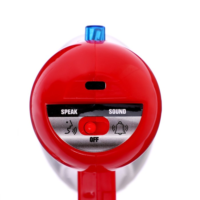 Мегафон «Пожарный», 2 режима: сирена, громкоговоритель, работает от батареек