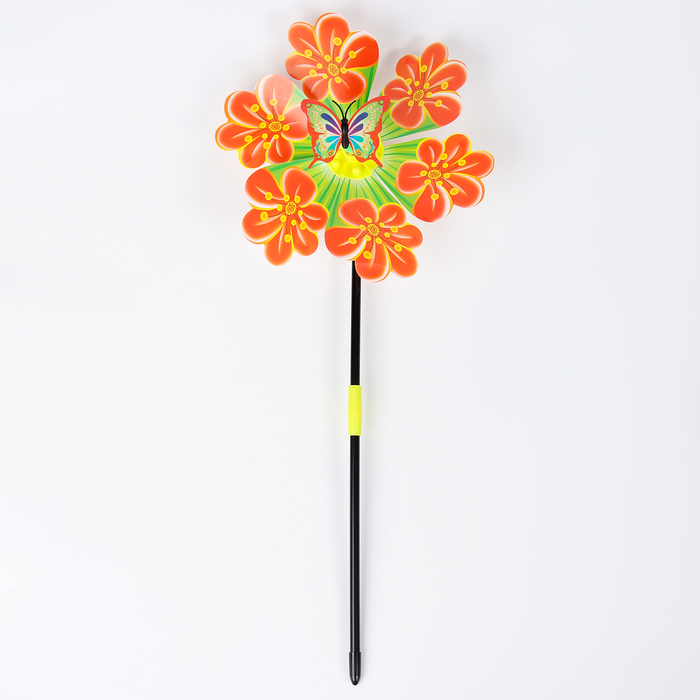 Ветерок «Бабочка на цветке», цвет МИКС