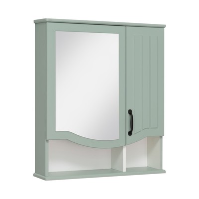 Зеркало-шкаф для ванной комнаты Runo "Марсель 65" мята, 16 х 65 х 75 см