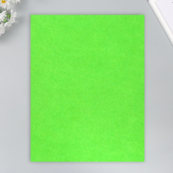 Фетр 1 мм "Неоново-зелёный" набор 4 листа 30х40 см