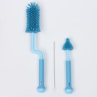 Ёршик для сосок и пустышек Крошка Я, 3 шт., голубой - Фото 3