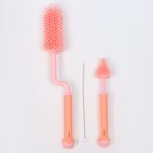 Ёршик для сосок и пустышек, 3 шт., розовый - Фото 3