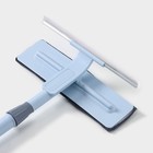Окномойка с насадкой из микрофибры Доляна, стальная телескопическая ручка, 29×8×76(116) см - фото 8868542
