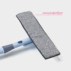 Щётка для окон Доляна, стальная телескопическая ручка 76(116) см, водосгон 29 см, насадка из микрофибры 29×8 см - Фото 3