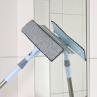 Щётка для окон Доляна, стальная телескопическая ручка 76(116) см, водосгон 29 см, насадка из микрофибры 29×8 см - Фото 5