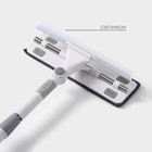 Щётка для окон Raccon, фиксатор, стальная телескопическая ручка 65(105) см, водосгон 28,5 см, насадка из микрофибры 28,5×8,5 см - Фото 3