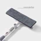 Щётка для окон Raccon, фиксатор, стальная телескопическая ручка 65(105) см, водосгон 28,5 см, насадка из микрофибры 28,5×8,5 см - Фото 4