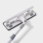 Щётка для окон Raccon, фиксатор, стальная телескопическая ручка 65(105) см, водосгон 28,5 см, насадка из микрофибры 28,5×8,5 см - Фото 5