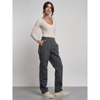 Брюки утеплённые женские, размер 50, цвет серый - Фото 3